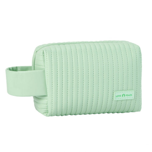 Cosmetic Bag with Handle - Green